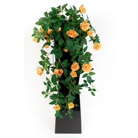 Seidenblumen Roß Rosenranke 62cm orange ZF Kunstpflanzen Kunstblumen künstliche Pflanzen künstliche Rosen Rosenhänger