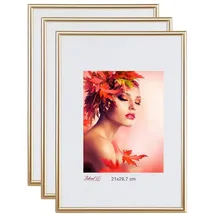 Ideal Trend Bilderrahmen gold 21x29,7 cm 3er Set