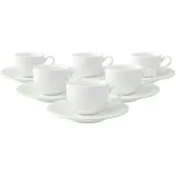 Villeroy & Boch New Cottage Basic Espressotassen mit Untertassen 50 ml 6er Set - DS