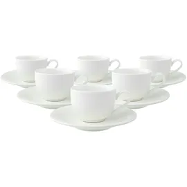 Villeroy & Boch New Cottage Basic Espressotassen mit Untertassen 50 ml 6er Set - DS