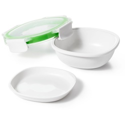 OXO Lunchbox 2 Fächer, auslaufsicher, mikrowellengeeignet, Auslaufsichere Brotbox zum Transport von ganzen Mahlzeiten, 1 Stück