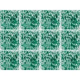 Fliesenaufkleber QUEENCE "Mosaik Muster", grün, B:15cm H:15cm T:0,1cm, Fliesenaufkleber, Stickerfliesen, selbstklebend, Sticker, 12er Set