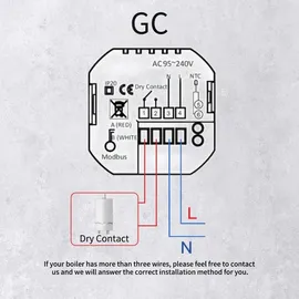 Moes Smart Thermostat WLAN Temperaturregler für Wasser und Gas Heizung
