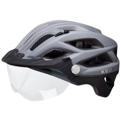 KED Helmsysteme Fahrradhelm, MTB Fahrradhelm COVIS LITE grau 55-61cm (L) – 55 cm – 61 cm
