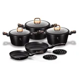 Berlinger Haus Black Rose Topf-Set 10-tlg. Suppentopf + weitere Töpfe