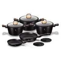 Berlinger Haus Black Rose Topf-Set 10-tlg. Suppentopf + weitere Töpfe