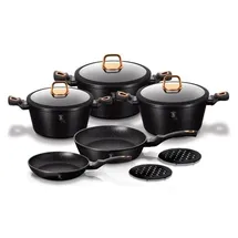 Berlinger Haus Black Rose Topf-Set 10-tlg. Suppentopf + weitere Töpfe