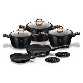 Berlinger Haus Black Rose Topf-Set 10-tlg. Suppentopf + weitere Töpfe