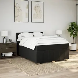 vidaXL Boxspringbett 140 x 200 cm Schwarz
