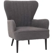 MCW Lounge-Sessel MCW-K37 Bouclé 600 g/m2 75 x 85 x 80 cm Dunkelgrau