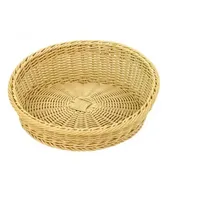 2x Saleen Korbschale. rund. asymetrisch. Farbe: hellbeige. Maße: 37/31 x 12/6 cm