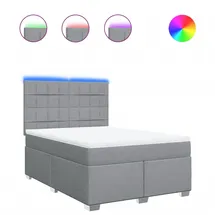 vidaXL Boxspringbett 140 x 200 cm Hellgrau