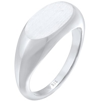 Elli Siegelring Oval Glanz Geo Basic Trend 925 Silber 56 Damen