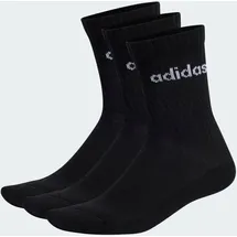 adidas Linear Crew Cushioned Socken, 3 Paar Black / White 28-30