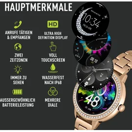 Reflex Active Smart Watch Series 41 BT 41 mm Kunststoffgehäuse Rosa Sportarmband Rosa Unisize