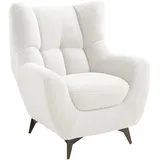 Atlantic Home Collection Sessel Shawn bezogen mit Teddystoff, weiß, Textil, 1-Sitzer, 88x98x91 cm, Wohnzimmer, Sessel, Relaxsessel