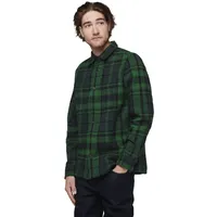 Black Diamond Project Heavy Flannel Langarmhemd - Palm Green / Anthracite Plaid - XL