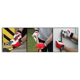 L+D GRIFFY Handschuhe Griffy Gr.9 rot/naturfarben Ziegennappaleder/Interlock auf SB-Karte