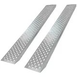Trutzholm Auffahrrampe 180 cm 400 kg starr Stahl profiliert silber 2 St.