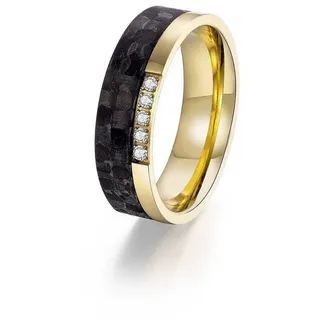 Adam & Eve Trauring Carbon/Titan - Eheringe, Partnerringe "AEC52M" ohne & mit Zirkonia grau 48
