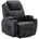 MCombo Relaxsessel elektrisch Kunstleder 92 x 109 x 92 Schwarz mit Massage und Heizfunktion