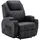 MCombo Relaxsessel elektrisch Kunstleder 92 x 109 x 92 cm Schwarz mit Massage- und Heizfunktion