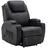 MCombo Relaxsessel elektrisch Kunstleder 92 x 109 x 92 cm Schwarz mit Massage- und Heizfunktion