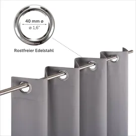 Blumtal Verdunkelungsvorhang Ösen 140 x 175 cm Grau 2 St.
