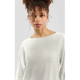 QS Pullover in Glitzeroptik Beige M