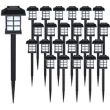 monzana Monzana® LED Solarlampe Außen 24er Set Wetterfest IP44 Erdspieß Solar Garten Leuchte Außenleuchte Balkon Deko
