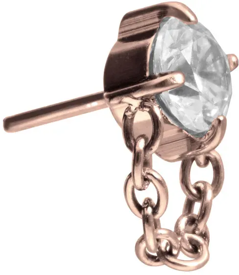Titan Aufsatz mit Push Pin KRISTALL + KETTE