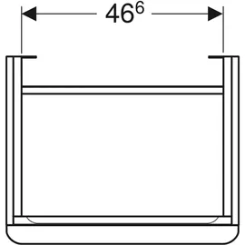 Geberit Smyle Square Waschtischunterschrank 1 T. li, sandgr. hgl
