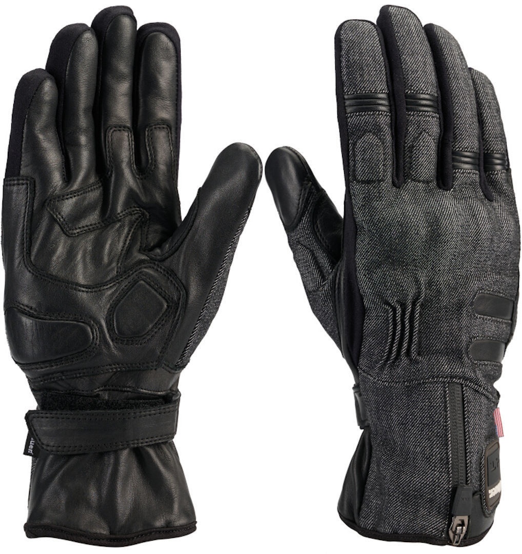 Blauer Union Winter Motorfiets handschoenen, zwart, L