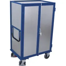 VARIOfit Etagenwagen fest verschweißt 1.245 x 785 mm Stahlblechwände Doppelflügeltür mit Basquille-Verschluss