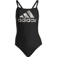 Adidas Women's Big Logo Suit Swimsuit, Black/White, 36