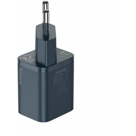 Baseus Super Si 1C Schnellladegerät Usb Type C 20W + Usb Type C - iPhone Kabel 1m Blau