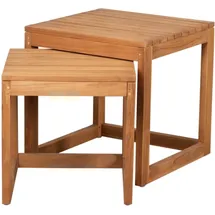 Mr. Deko Beistelltische Verwood Teak 2er Set