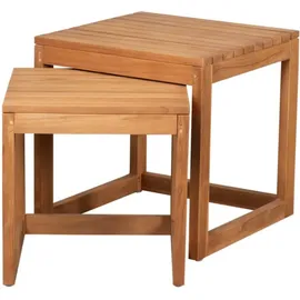 Mr. Deko Beistelltische Verwood Teak 2er Set