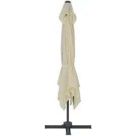 vidaXL Ampelschirm mit Aluminium-Mast 400 x 300 cm Sandweiß