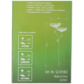 ez solar LED-Gartenlicht Löwenzahn mit 2 RGB LED Farbwechsel, inklusive Solarpanel und Akku