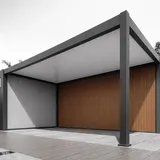 Weide Anlehncarport 4,96 x 0,40 m braun