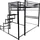 Habitat et Jardin Hochbett Lena 140 x 200 cm Metall schwarz walnussbraun