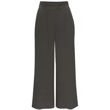 LASCANA Bundfaltenhose Weites Bein Khaki 34
