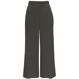 LASCANA Bundfaltenhose Weites Bein Khaki 34