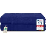 Komfortec Saunatuchset 80 x 200 cm navyblau 2-tlg.