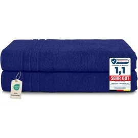 Komfortec Saunatuchset 80 x 200 cm navyblau 2-tlg.