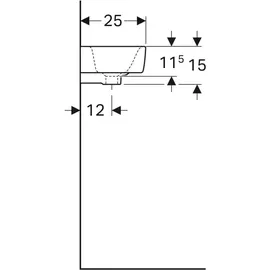 Geberit Renova Nr. 1 Comprimo Neu Handwaschbecken 50 x 25 cm (276250000)