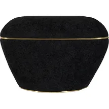 Kayoom »Hocker Contessa 125, vielseitig einsetzbarer Allrounder, elegante Form«, (1 St.), komfortabel, hochqualitativ, pflegeleicht, elegante Form schwarz gold), B/H/T: ca. 60x42,5x60 cm