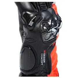 Dainese Carbon 4 Long Motorradhandschuhe (Black/Red/White,M), 1815957-W12-M