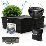 Juskys Gartenmöbel Abdeckung 250 x 300 x 100 cm Schwarz